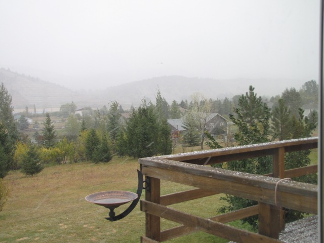 View at Jeb and Tresa's - snow moving in